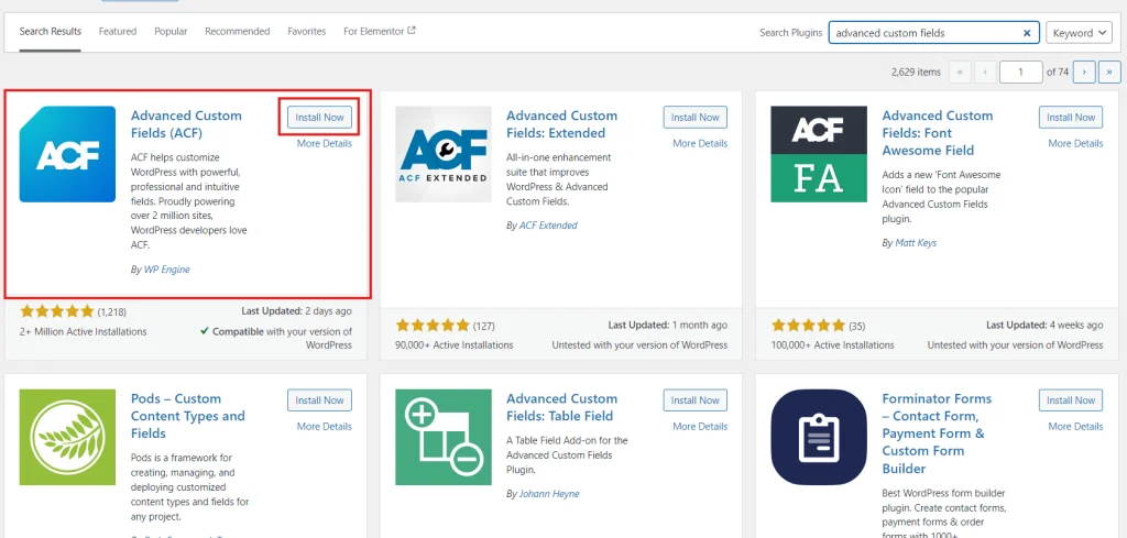 Getting Started with ACF