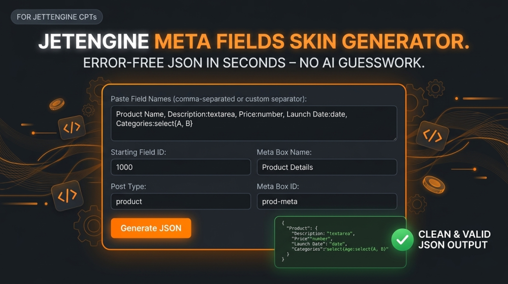 JetEngine Meta Fields JSON Generator